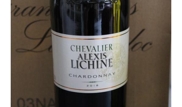 6 flessen à 75cl witte wijn Louis Eschenauer, Sauvignon Blanc 2019 en 6 flessen à 75cl witte wijnChevalier Alexis Lichine Chardonnay 2018